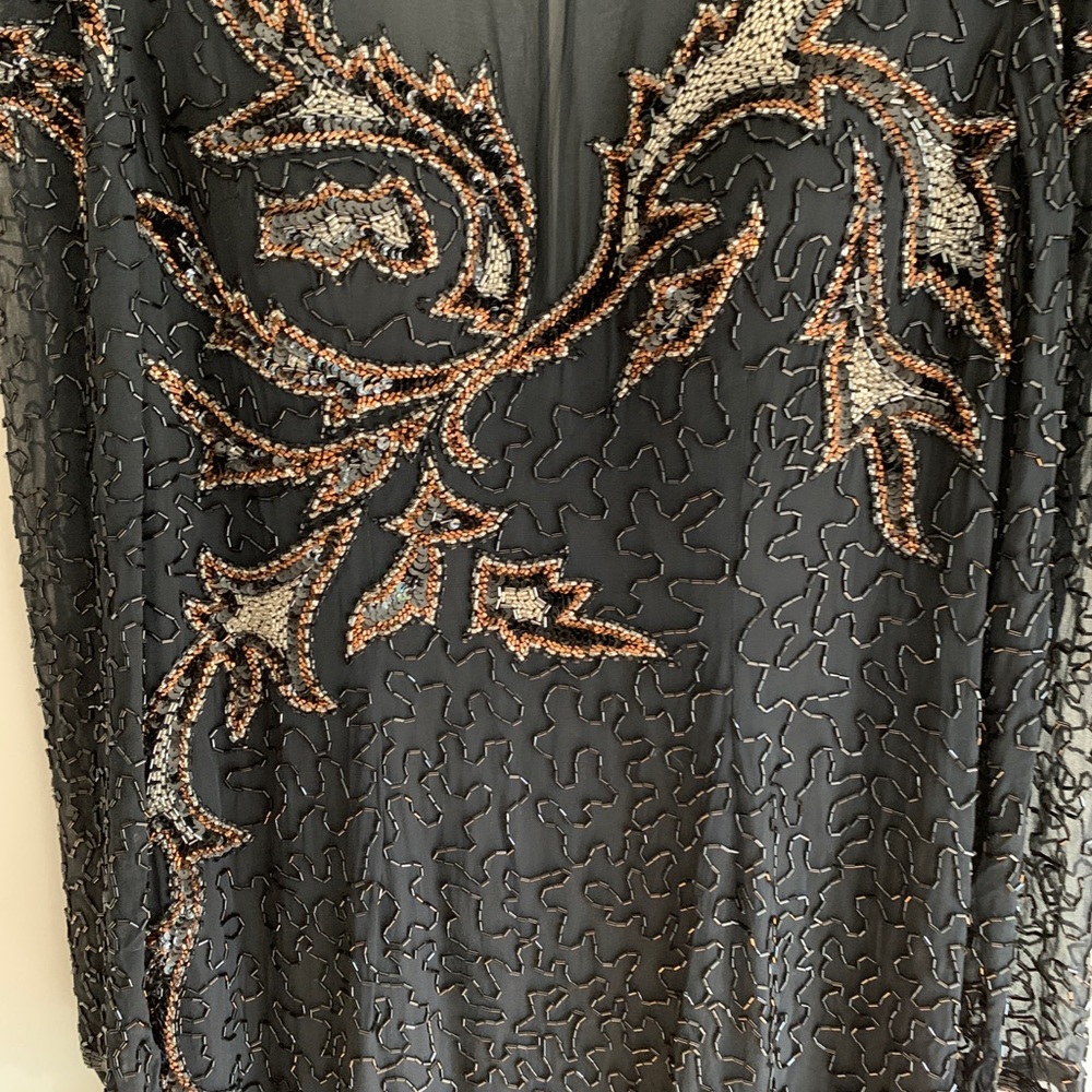 COPY - Special Occasion Asymmetrical Beaded Black Dress